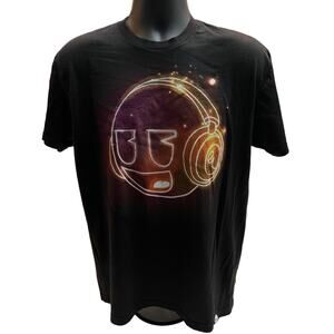 Emazing Lights x iHeartRaves T-Shirt - Space Headphones Graphic Tee - Size Large